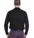 8542 UltraClub® Adult Long-Sleeve Whisper Pique B in Black back view