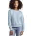 Next Level Apparel 9084 Ladies' Laguna Sueded Swea in Stonewash denim front view