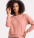 Next Level Apparel 9084 Ladies' Laguna Sueded Swea in Desert pink front view