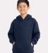 Next Level Apparel 9113 Youth Fleece Pullover Hood in Midnight navy front view