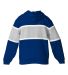 Badger Sportswear 1282 Untied Athletic Fleece Hood in Royal/ oxford/ white back view