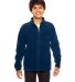 Team 365 TT90Y Youth Campus Microfleece Jacket in Sport dark navy front view