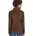 Team 365 TT90W Ladies' Campus Microfleece Jacket in Sport dark brown back view