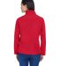 Team 365 TT80W Ladies' Leader Soft Shell Jacket in Sport red back view