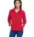 Team 365 TT80W Ladies' Leader Soft Shell Jacket in Sport red front view