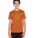 Team 365 TT11Y Youth Zone Performance T-Shirt in Sprt brnt orange front view