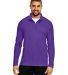 Team 365 TT31 Men's Zone Performance Quarter-Zip in Sport purple front view