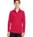 Team 365 TT31Y Youth Zone Performance Quarter-Zip in Sport red front view