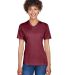 Team 365 TT11HW Ladies' Sonic Heather Performance  in Sp maroon hthr front view