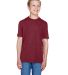 Team 365 TT11HY Youth Sonic Heather Performance T- in Sp maroon hthr front view