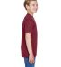Team 365 TT11HY Youth Sonic Heather Performance T- in Sp maroon hthr side view