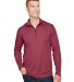 Team 365 TT31H Men's Zone Sonic Heather Performanc in Sp maroon hthr front view