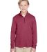 Team 365 TT31HY Youth Zone Sonic Heather Performan in Sp maroon hthr front view