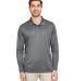 Team 365 TT51L Men's Zone Performance Long Sleeve  in Sport graphite front view