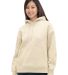 Bayside Apparel 7760 Women's USA-Made Hooded Sweat in Cream front view