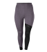 Soffe 1268C CURVES ROCKIN IT LEGGING in Grey heather 90m front view