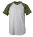 Soffe 208B Youth B/B Tee in Od green gey front view