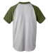 Soffe 208B Youth B/B Tee in Od green gey back view