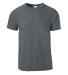 Soffe 2554MU MENS WARRIOR SS TEE in Black rinse heather wv2 front view