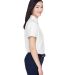 8973 UltraClub® Ladies' Classic Wrinkle-Free Blen in White side view