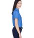 8973 UltraClub® Ladies' Classic Wrinkle-Free Blen in French blue side view