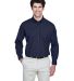 8975 UltraClub® Men's Whisper Twill Blend Woven S in Navy front view