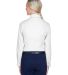 8976 UltraClub® Ladies' Whisper Twill Blend Woven in White back view