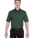 8977 UltraClub® Adult Whisper Twill Blend Short-S in Forest green front view