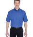 8977 UltraClub® Adult Whisper Twill Blend Short-S in Royal front view