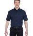 8977 UltraClub® Adult Whisper Twill Blend Short-S in Navy front view