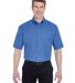8977 UltraClub® Adult Whisper Twill Blend Short-S in French blue front view