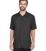 8980 UltraClub® Men's Blend Cabana Breeze Camp Sh in Black front view