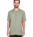 8980 UltraClub® Men's Blend Cabana Breeze Camp Sh in Sage front view