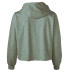 Soffe 5839C CURVES CROP HOODIE in Moss heather 91d back view