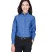 8990 UltraClub® Ladies' Classic Wrinkle-Free Blen in French blue front view