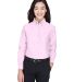 8990 UltraClub® Ladies' Classic Wrinkle-Free Blen in Pink front view