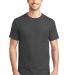 5190 Hanes® Beefy®-T with Pocket Smoke Grey front view