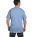 5190 Hanes® Beefy®-T with Pocket Light Blue back view