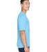 8400 UltraClub® Men's Cool & Dry Sport Mesh Perfo in Columbia blue side view