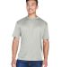 8400 UltraClub® Men's Cool & Dry Sport Mesh Perfo in Grey front view