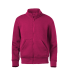 Soffe 9310T Full Zip Mock Tod in Maroon r3r front view