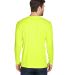 8422 UltraClub® Adult Cool & Dry Sport Long-Sleev in Bright yellow back view
