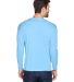 8422 UltraClub® Adult Cool & Dry Sport Long-Sleev in Columbia blue back view
