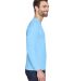 8422 UltraClub® Adult Cool & Dry Sport Long-Sleev in Columbia blue side view