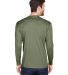 8422 UltraClub® Adult Cool & Dry Sport Long-Sleev in Military green back view