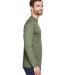 8422 UltraClub® Adult Cool & Dry Sport Long-Sleev in Military green side view