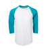 Soffe M209 Adult B/B Tee in Whtteal bfe front view