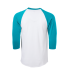 Soffe M209 Adult B/B Tee in Whtteal bfe back view