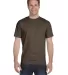 Hanes 5280 ComfortSoft Essential-T T-shirt in Dark chocolate front view