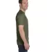 Hanes 5280 ComfortSoft Essential-T T-shirt in Fatigue green side view